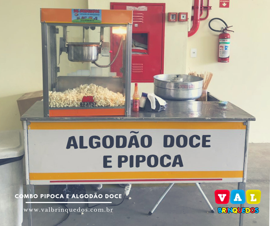 Barraca Combo de Algodão Doce e Pipoca - Val Brinquedos